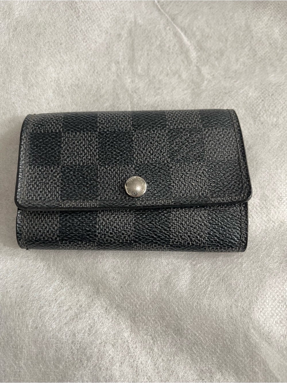 Louis Vuitton Black Damier Compact Key Holder